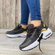 Women's panelled lace-up sneakers with raised platform soles