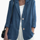 Women's casual blazer with notched lapels and two buttons