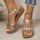 Karima | Women's Wedge Sandals Shimmer, shine, and step into something special