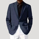 Men's structured casual blazer with notched lapels and flap pockets