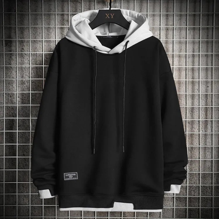 Unisex pullover hoodie with drawstring hood and long sleeves