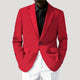 Men's structured casual blazer with notched lapels and flap pockets