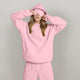 Women's hooded sweatshirt and jogger set with long sleeves and kangaroo pocket