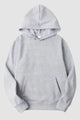Women's long-sleeve hooded pullover sweatshirt with kangaroo pocket