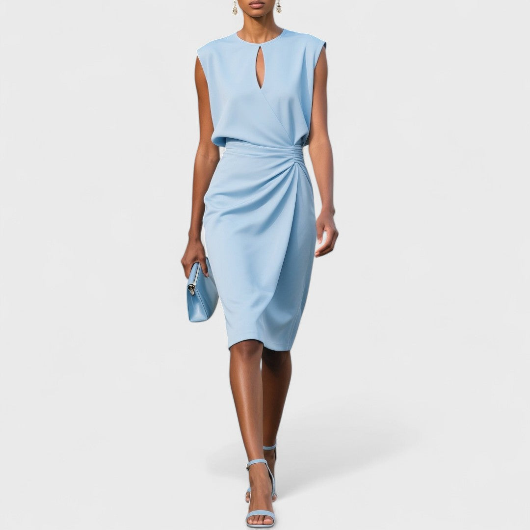 Women's Elegant Dress in Sky Blue | Bellmere