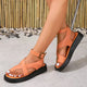 Livia | Women's Platform Sandals with Criss-Cross Straps and Ankle Buckle
