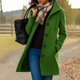 Classic Button-Front Coat in Pink - View 5 | Bellmere