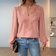 Lightweight Women's Blouse Sweater in Red - View 8 | Bellmere