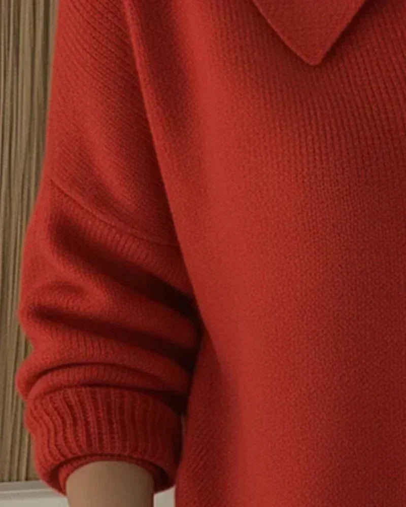 Women's button front collared cardigan with long sleeves