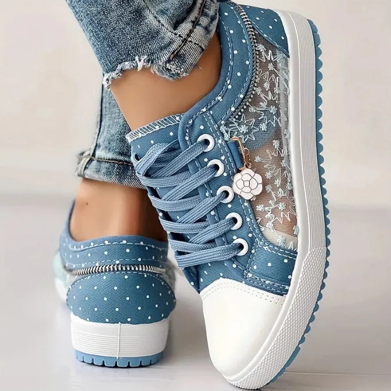 Women's Comfort Sneakers in Light Blue (Almost Sold Out) - View 3 | Bellmere