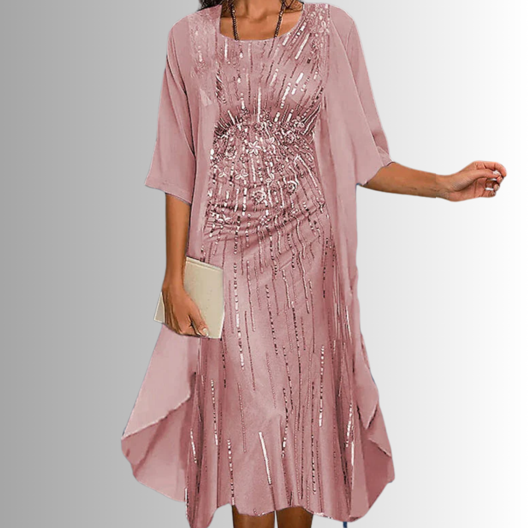 Women's 2-Piece Blouse and Dress Set Kleding & Accessoires in Floral Green - View 5 | Bellmere