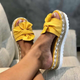 Halina | Women's Woven Wedge Heel Sandals with Bow Detail