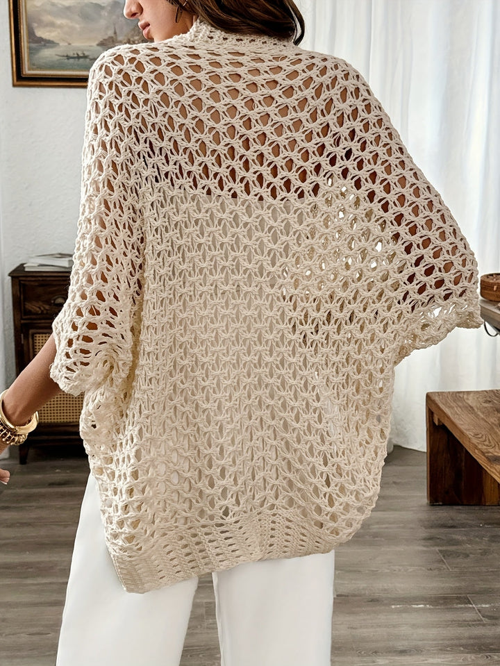 Women's draped open cardigan
