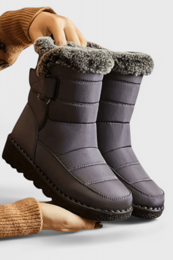 Women's Water-Resistant Mid-Calf Boots in Blue - View 2 | Bellmere