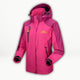 Women's hooded color-block jacket with long sleeves, zip pockets and front zipper