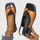 Sylvia | Women's Square Toe Slingback Flat Sandals Colour Block