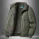 Sherpa-lined bomber jacket with sleeve utility pocket
