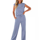 Women's Summer Lounge Co-Ord Set in Black - View 4 | Bellmere