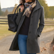 Classic Button-Front Coat in Pink - View 9 | Bellmere