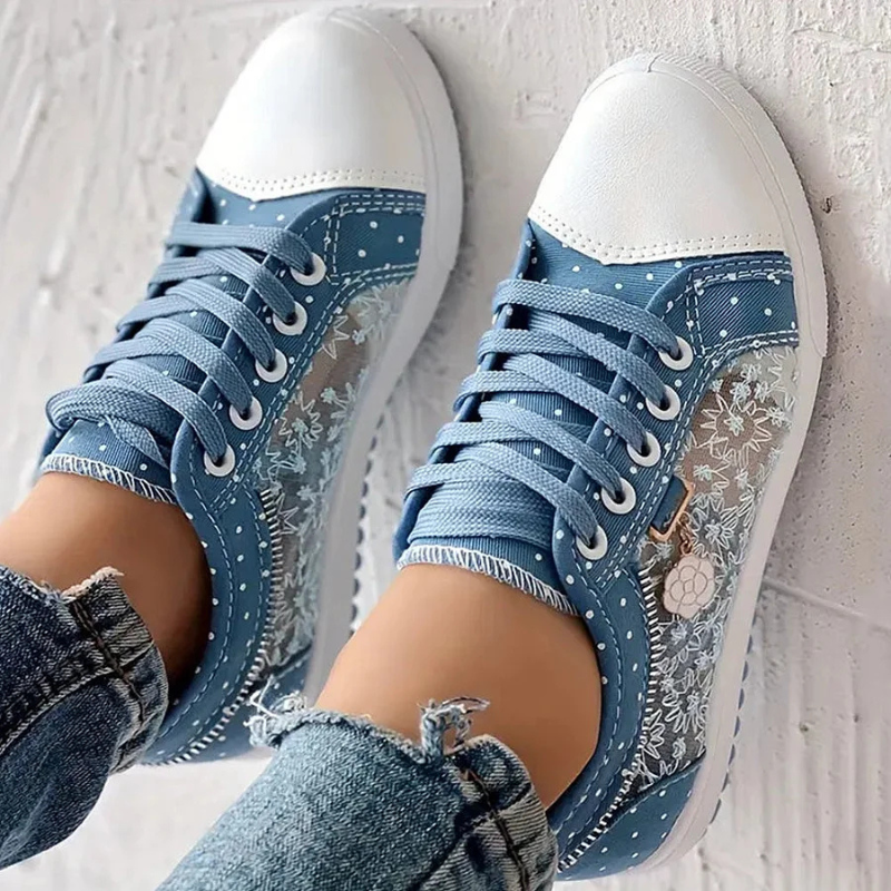 Women's Comfort Sneakers in Light Blue (Almost Sold Out) - View 4 | Bellmere