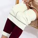 Women's fleece-lined ankle-length leggings with a high-rise waistband and close-fitting legs
