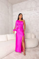 Women's One-Shoulder Maxi Dress in Green - View 6 | Bellmere