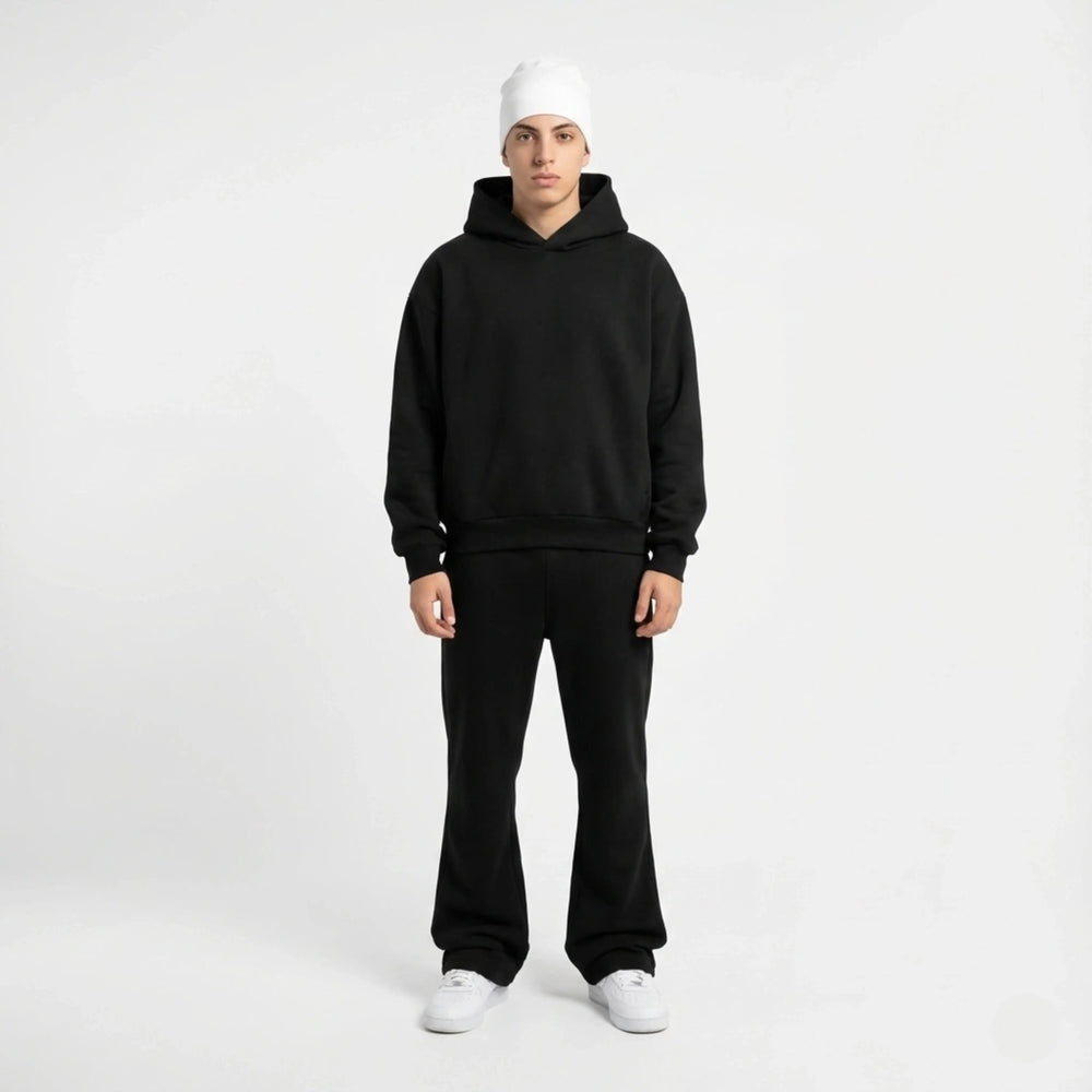 Matching hoodie and jogger set in a plain casual design