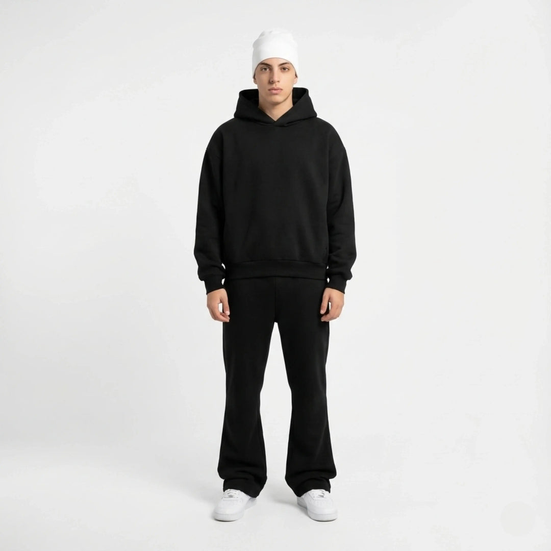 Matching hoodie and jogger set in a plain casual design