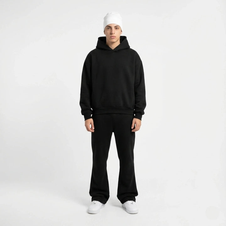 Matching hoodie and jogger set in a plain casual design
