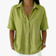 Women's Oversize Shirt, Collar, Short Sleeve