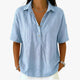 Women's Oversize Shirt, Collar, Short Sleeve