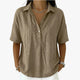 Women's Oversize Shirt, Collar, Short Sleeve