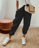 Women's High-Waist Trousers with Side Pockets in Beige - View 2 | Bellmere