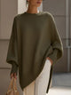 Women's Oversized Poncho in Beige - View 7 | Bellmere
