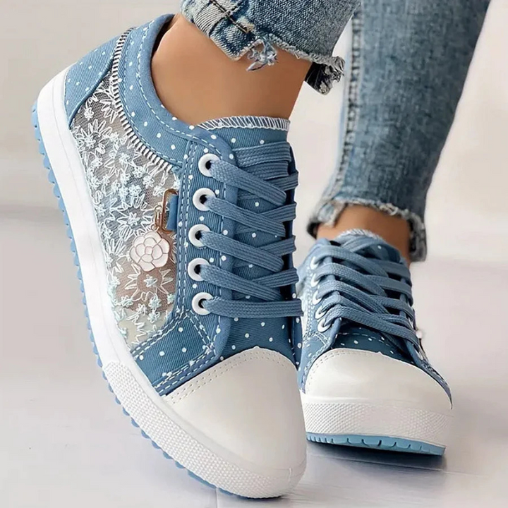 Women's Comfort Sneakers in Light Blue (Almost Sold Out) - View 5 | Bellmere