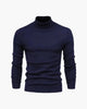 Women's ribbed turtleneck sweater with long sleeves and fitted hip-length cut