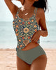 Women's Printed Tankini Swimsuit Swimwear: Clearance Collect in Green (Almost Sold Out) | Bellmere