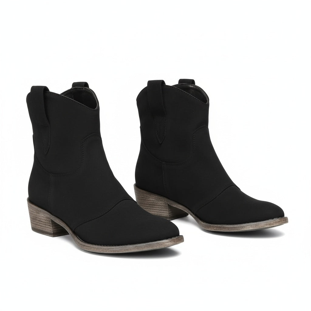 Vintage Western Ankle Boots in Brown - View 2 | Bellmere