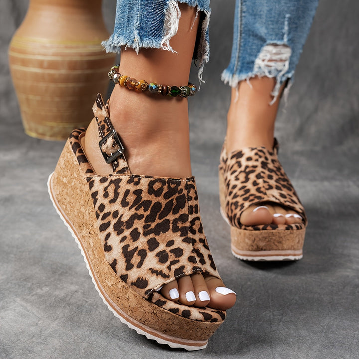 Ilaria | Women's Platform Buckle Sandals - EVA shock absorbing sole