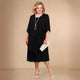 Elegant Chiffon Dress in Black | Bellmere