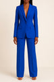 Women's tailored blazer and full-length trouser suit set