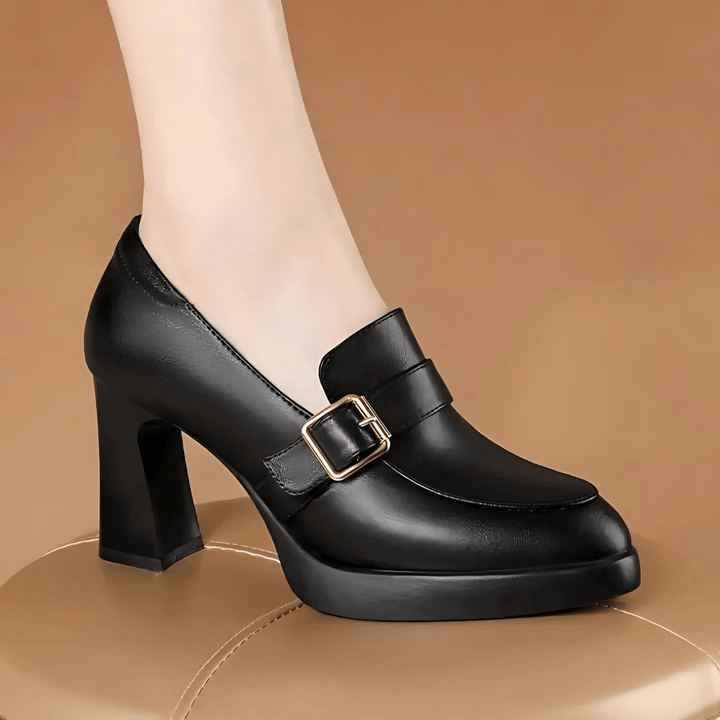 Women's Classic Pumps with Comfort in Black - View 4 | Bellmere