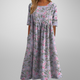 Relaxed Floral Midi Dress in Navy Blue (Almost Sold Out) - View 6 | Bellmere