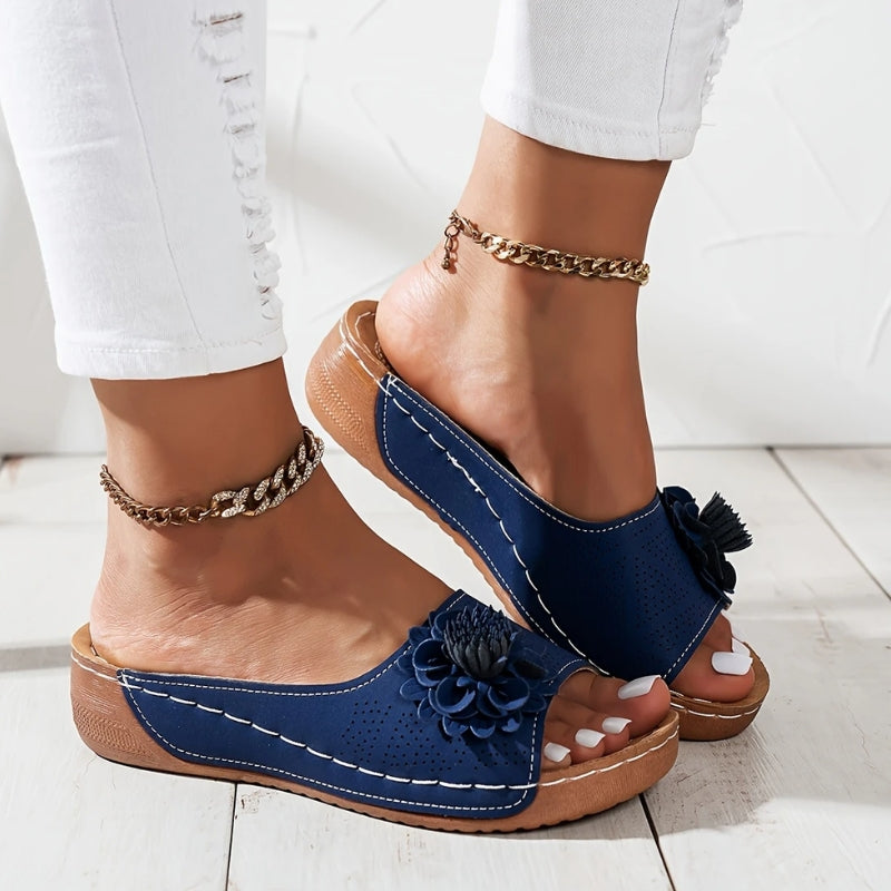 Ilinca | Women's Wedge Sandals Slip-On Open Toe Comfort Sandals
