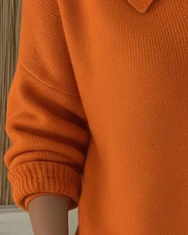 Women's button front collared cardigan with long sleeves