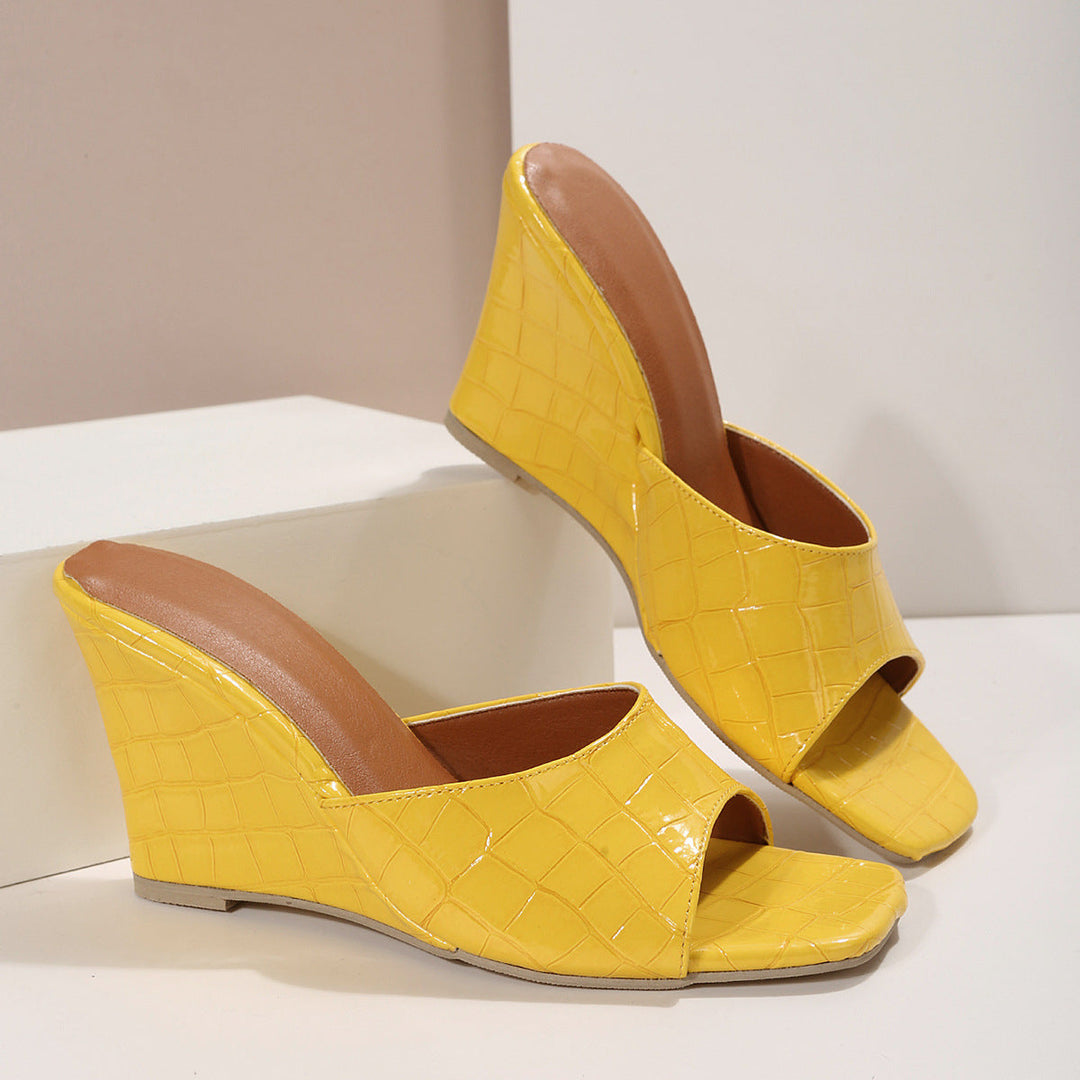 Carole | Women's Monroe Faux Snake Leather Wedges