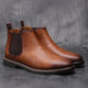 Men's Chelsea ankle boots with elastic side panels and pull tabs