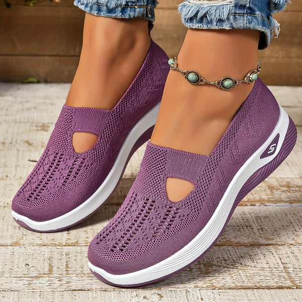 Lightweight Women's Slip-On Shoes in Green - View 4 | Bellmere