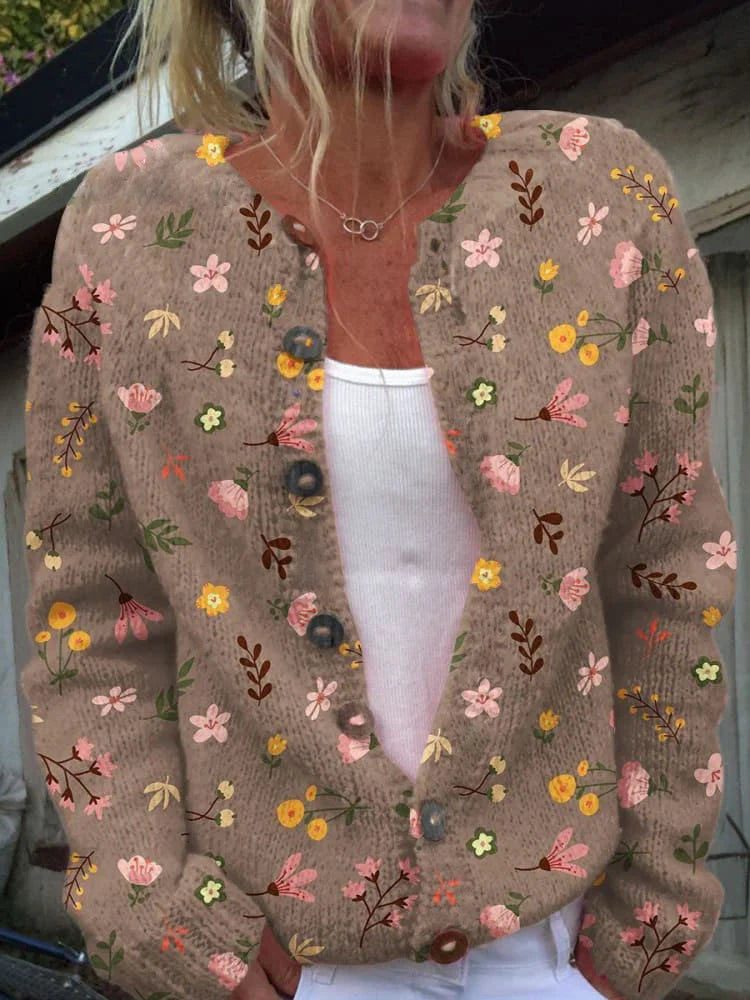 Women's long sleeve vest with textured 3D print