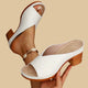 Sandals with Thick Heels in Gold - View 3 | Bellmere